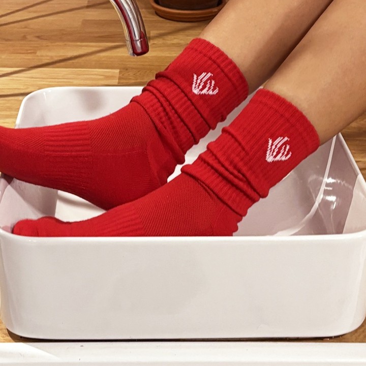 Les chaussettes Le Flamboyant (Rouge)