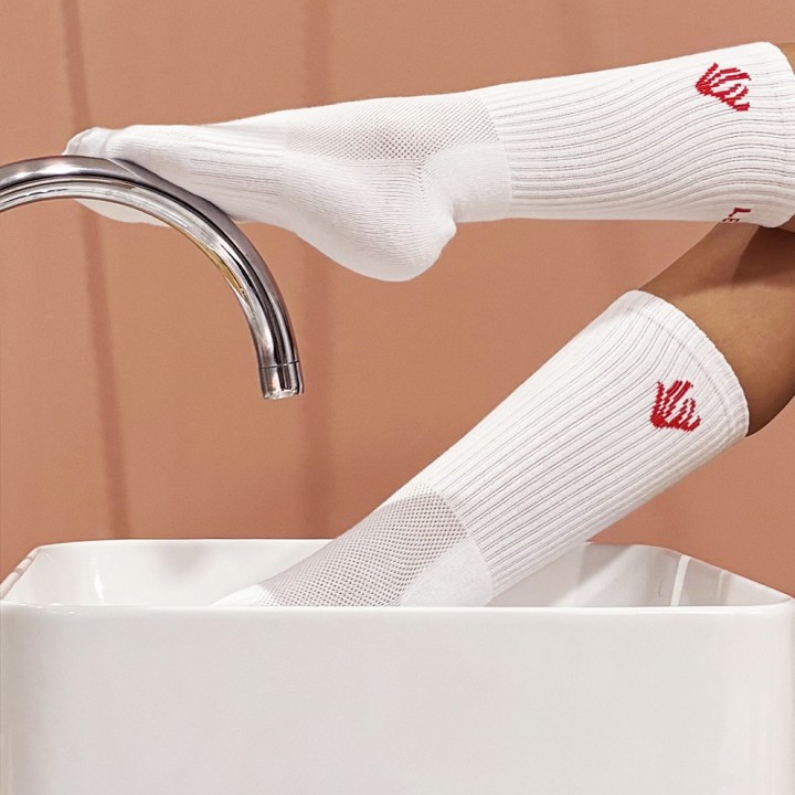 Les chaussettes la crème coco (blanches)