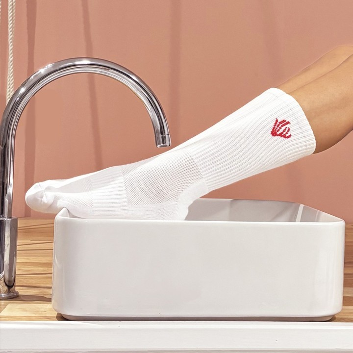 Les chaussettes la crème coco (blanches)