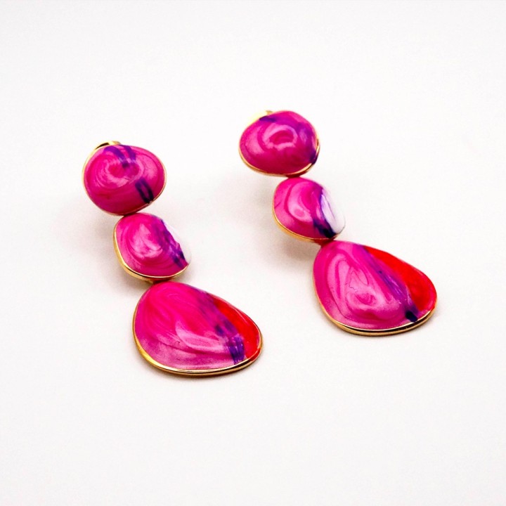 Les rococos – violet / rose