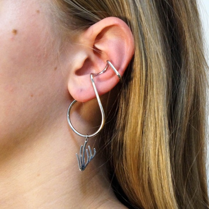 bijou d'oreille argenté le Neomad