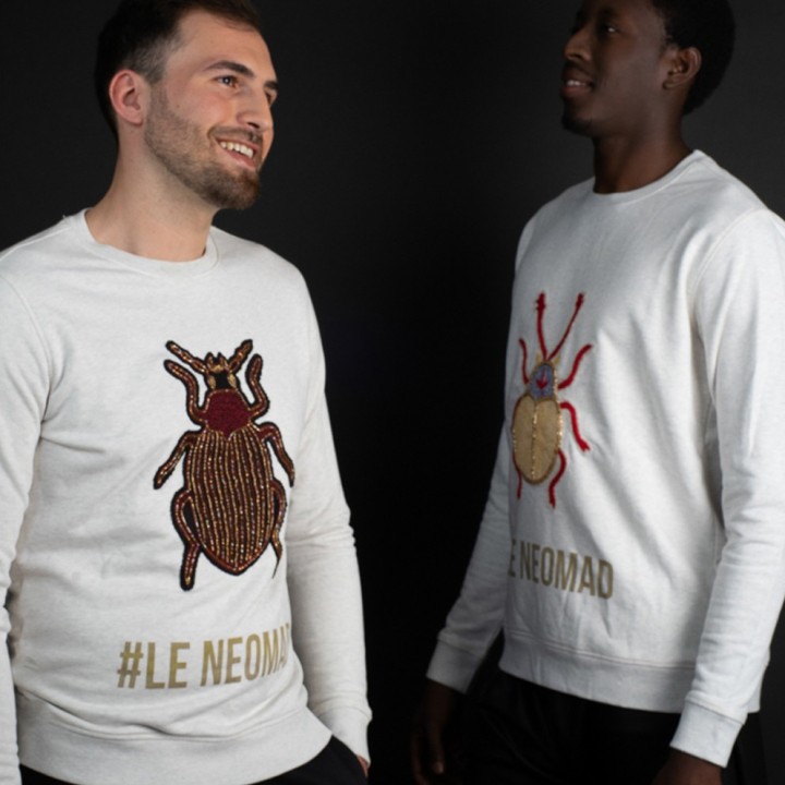 Sweat-shirt Ilhan (Blanc chiné)