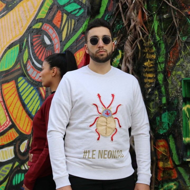 Sweat-shirt Ilhan (Blanc chiné)