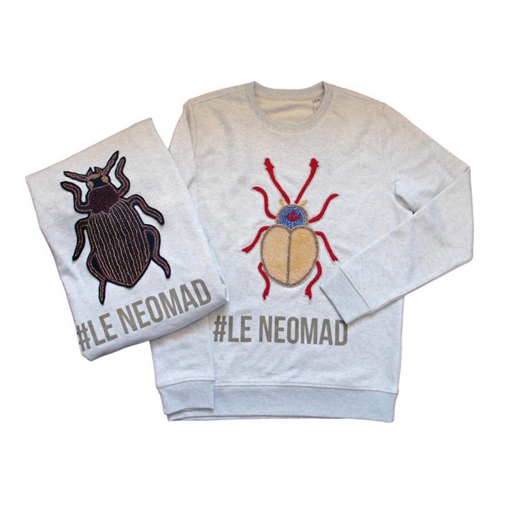 Sweat-shirt Ilhan (Blanc chiné)