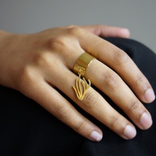 bague logo doré le Neomad