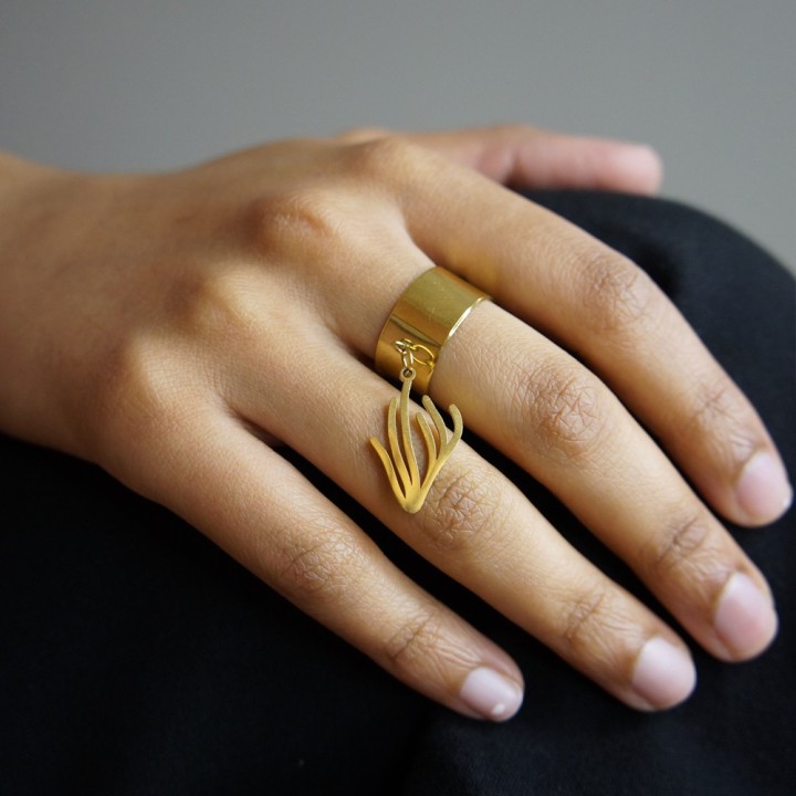 bague logo doré le Neomad